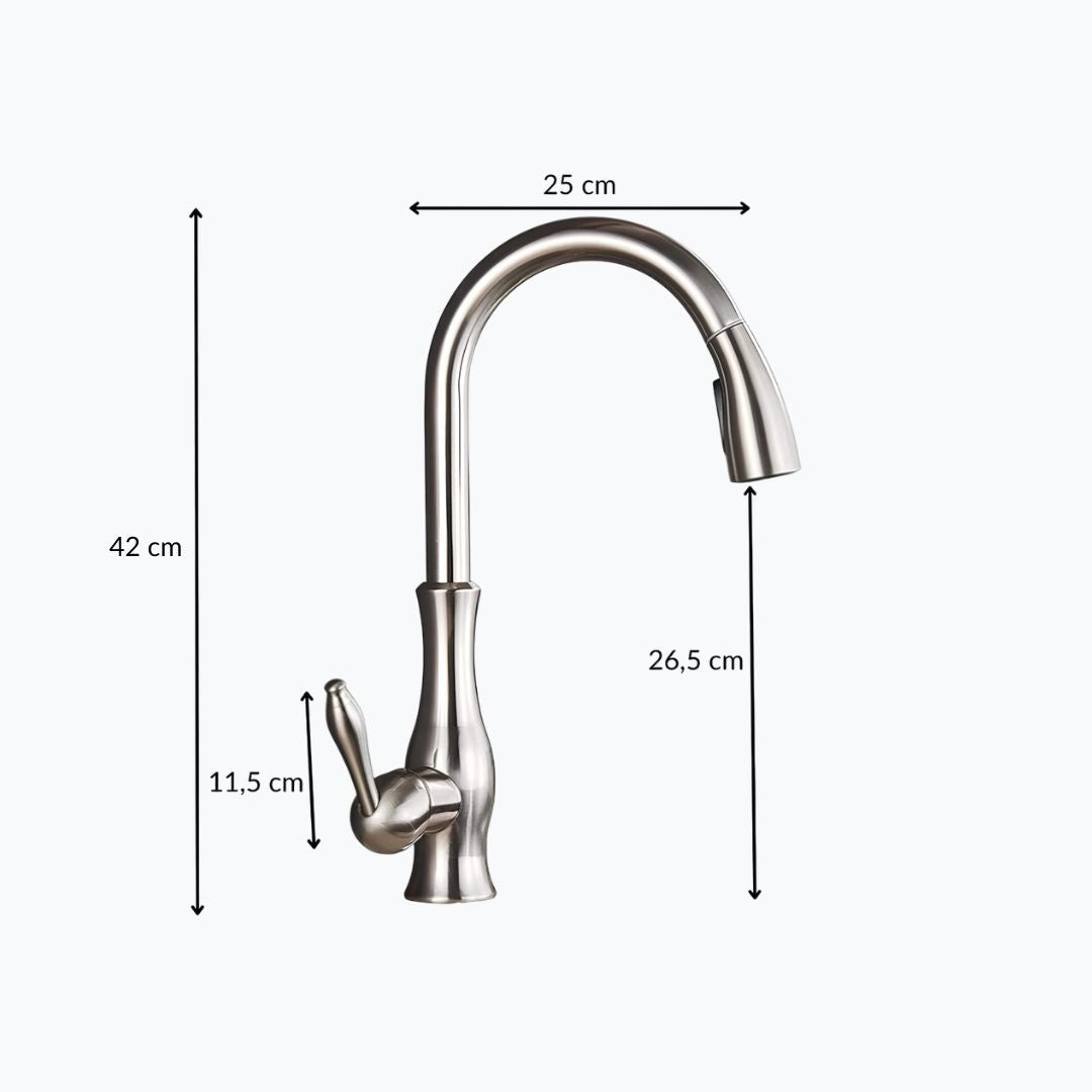 Kitchen sink faucet with pull-down sprayer and 360 degree swivel spout