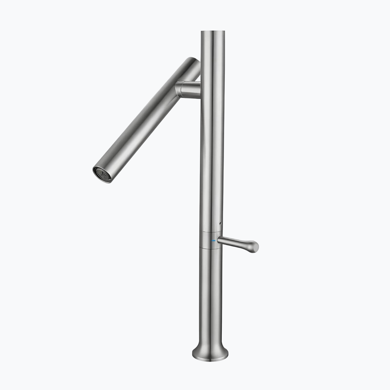 Kitchen faucet in 304 stainless steel with 360° swivel spout