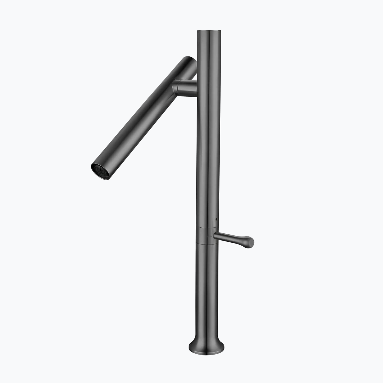 Kitchen faucet in 304 stainless steel with 360° swivel spout