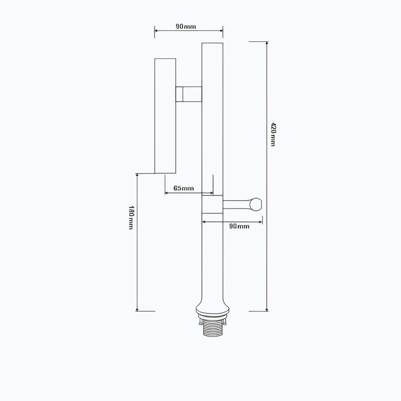 Kitchen faucet in 304 stainless steel with 360° swivel spout