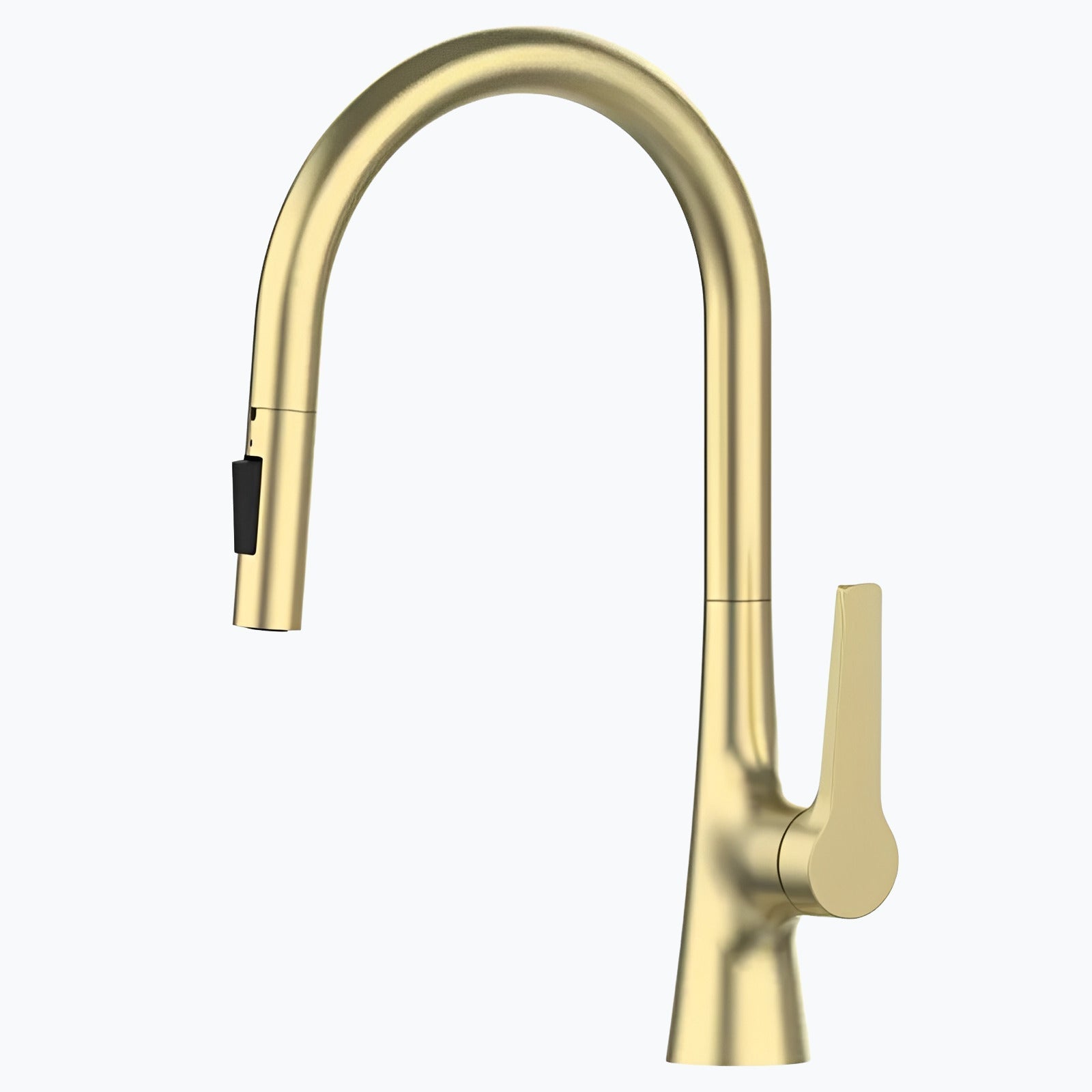 Kitchen faucet with tall spout and pull-down dual-spray sprayer