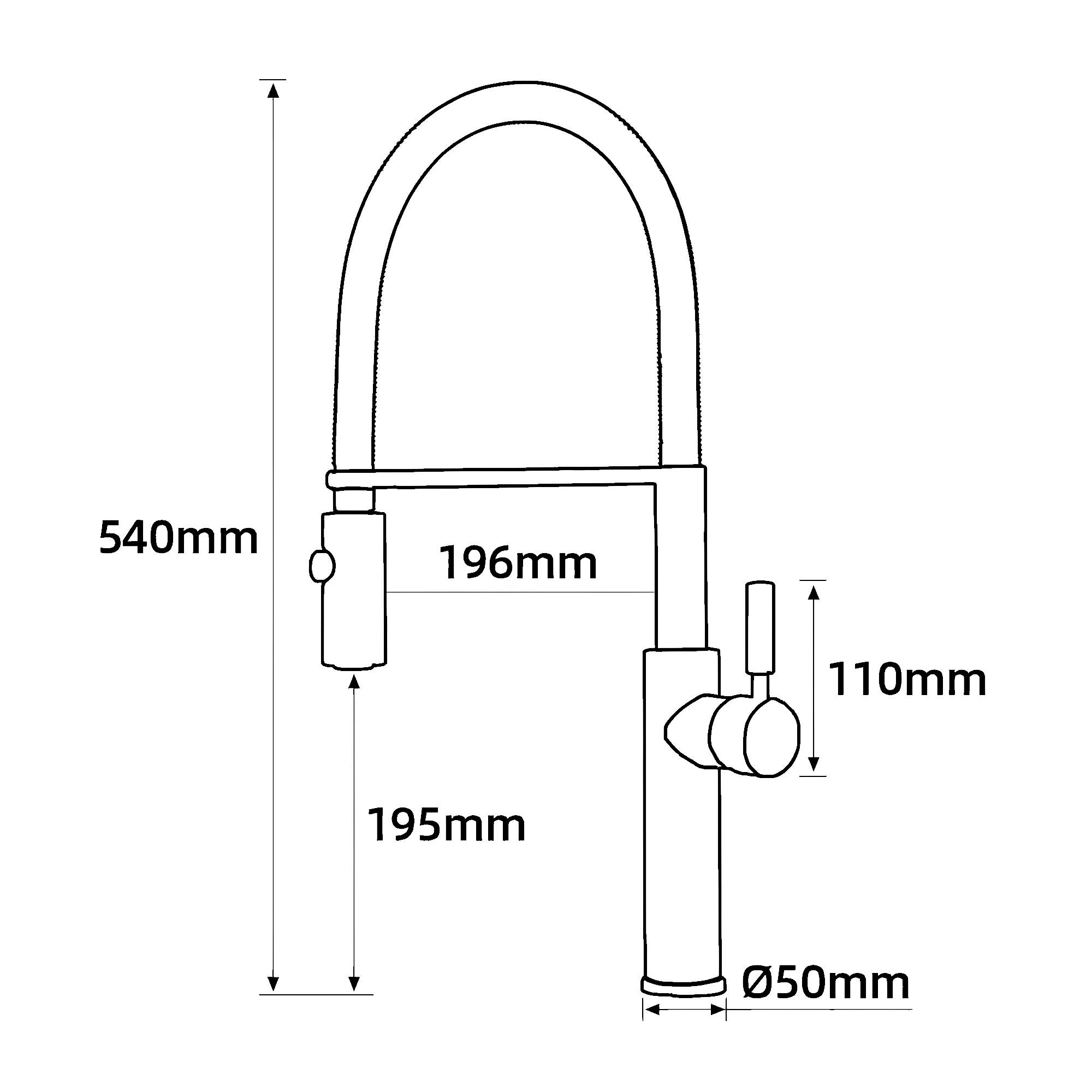 Kitchen mixer with retractable spout and 360° swivel design