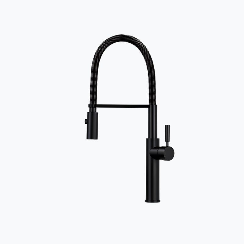 Kitchen mixer with retractable spout and 360° swivel design