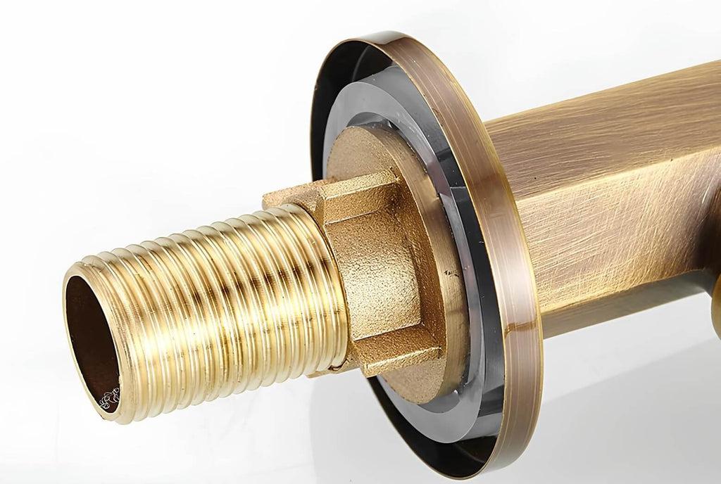 Cold water kitchen faucet with single handle and brushed bronze finish