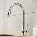 Premium kitchen faucet with pull-down dual spray and classic design