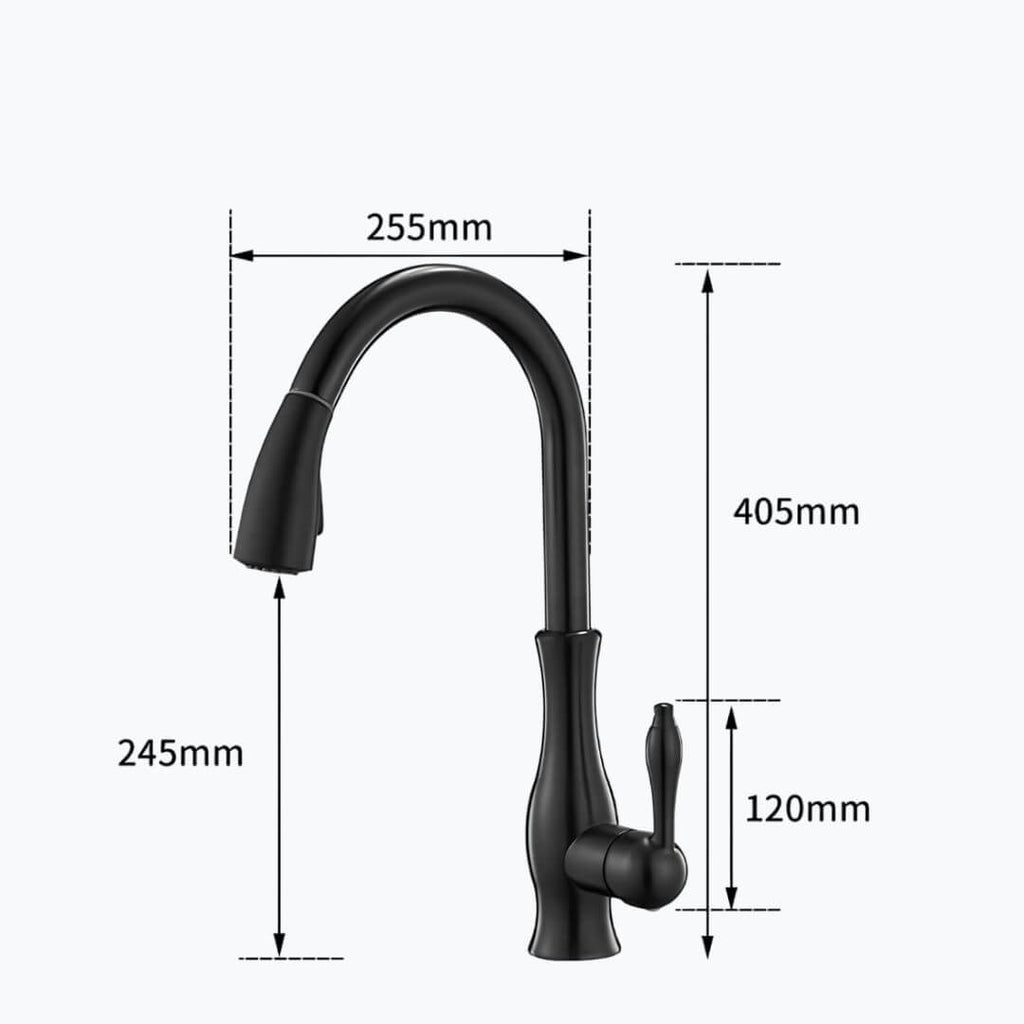 Premium kitchen faucet with pull-down dual spray and classic design