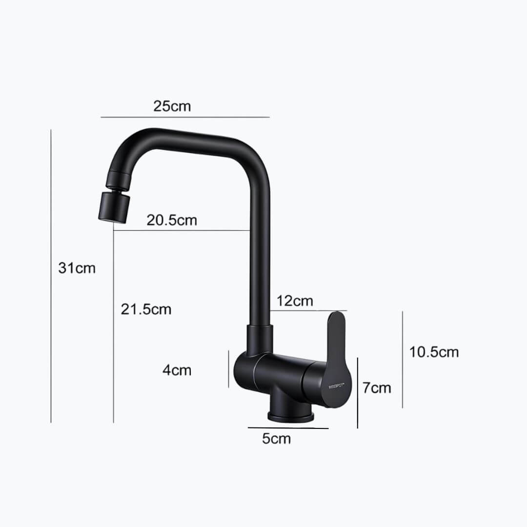 Compact folding kitchen faucet with flexible dual-spray spout